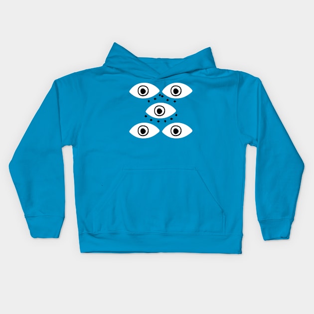 Evil Eye Amulet Kids Hoodie by bruxamagica